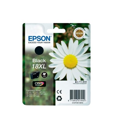 Ink jet epson t18xl negro expression home xp 102 xp 205 xp 305 xp 405 capacidad 470 pag