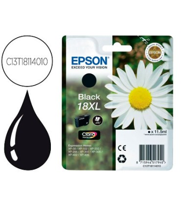 Ink jet epson t18xl negro expression home xp 102 xp 205 xp 305 xp 405 capacidad 470 pag