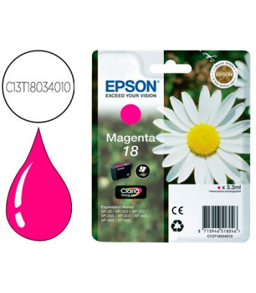 Ink jet epson t18 magenta expression home xp 102 xp 205 xp 305 xp 405 capaciidad 180 pag