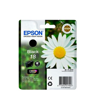 Ink jet epson t18 negro expression home xp 102 xp 205 xp 305 xp 405 capaciidad 175 pag