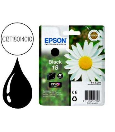 Ink jet epson t18 negro expression home xp 102 xp 205 xp 305 xp 405 capaciidad 175 pag