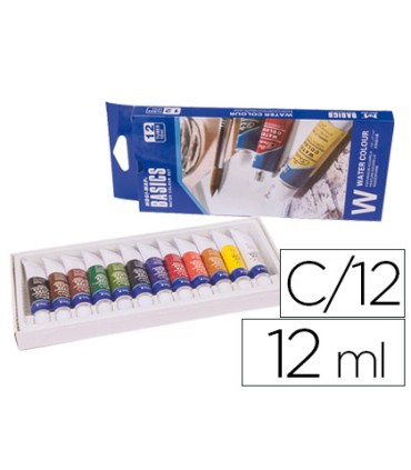 Acuarela artist caja carton de 12 colores surtidos 12 ml