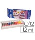 Pintura acrilica artist caja carton de 12 colores surtidos tubo de 12 ml