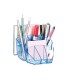 Organizador sobremesa cep confor ice blue plastico transparente celeste