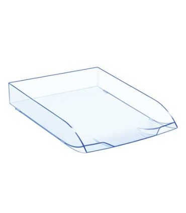 Bandeja sobremesa cep confort plastico transparente celeste 370x270x61 mm