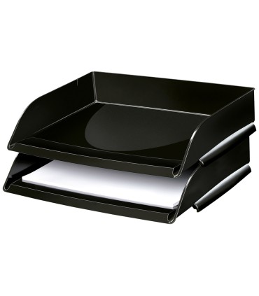 Bandeja sobremesa cep plastico apaisada negro 351x260x69 mm