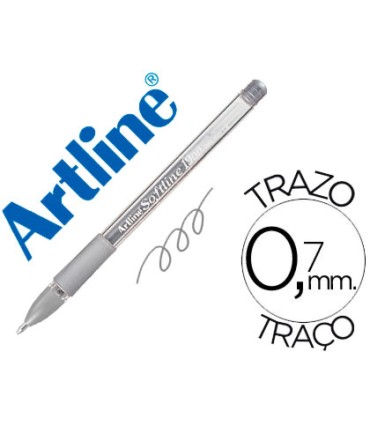 Boligrafo artline 1900 softline tinta aceite metalico plata