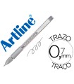 Boligrafo artline 1900 softline tinta aceite metalico plata