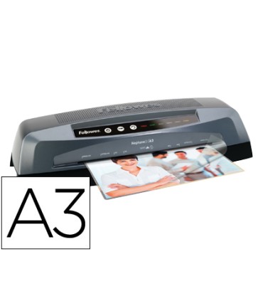 Plastificadora fellowes neptuno din a3 de 4 rodillos frio y caliente hasta 175 mc 570x125x180mm