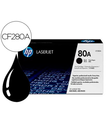 Toner hp laserjet negro cf280a 2700 pag