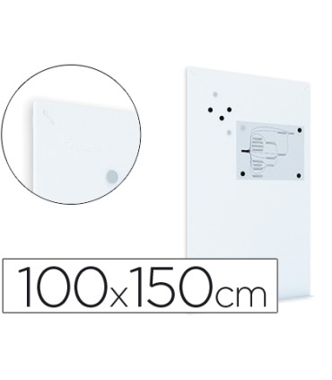 Pizarra rocada magnetica blanca con sistema ski whiteboard 100x150 cm