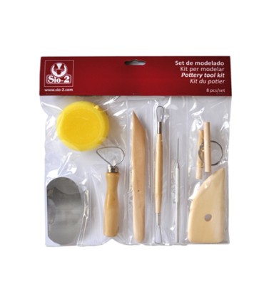 Instrumentos de modelar arcilla sio 2 set de 8 piezas