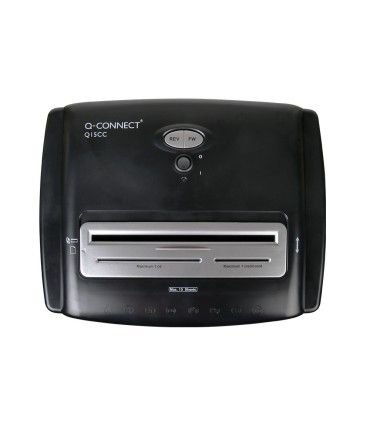 Destructora de documentos q connect kf15553 capacidad de corte 15 h destruye grapas clips cd y tarjetas 35 litros