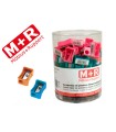 Sacapuntas m+r 304 plastico rectangular 1 uso colores surtidos