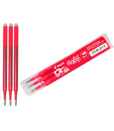 Recambio boligrafo pilot frixion ball rojo caja de 3 unidades