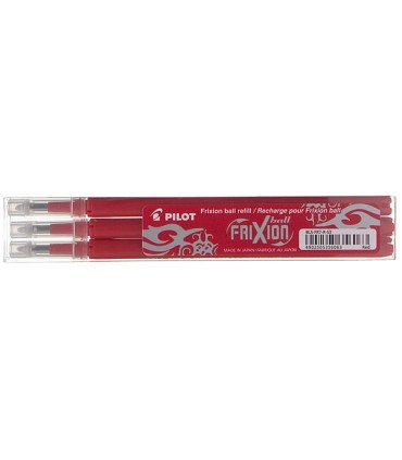 Recambio boligrafo pilot frixion ball rojo caja de 3 unidades