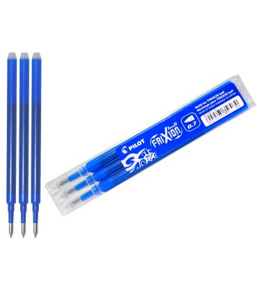 Recambio boligrafo pilot frixion ball azul caja de 3 unidades