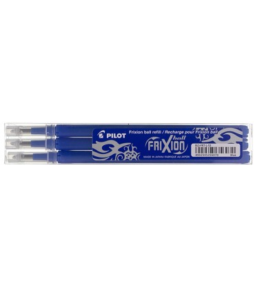 Recambio boligrafo pilot frixion ball azul caja de 3 unidades