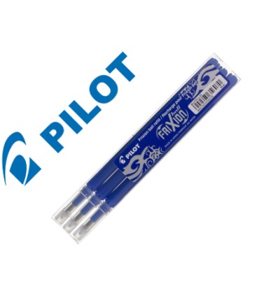 Recambio boligrafo pilot frixion ball azul caja de 3 unidades