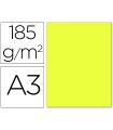 Cartulina guarro din a3 amarillo limon 185 gr paquete 50 hojas