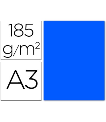 Cartulina guarro din a3 azul mar 185 gr paquete 50 hojas