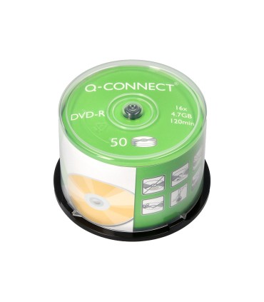 Dvd r q connect capacidad 47gb duracion 120min velocidad 16x bote de 50 unidades