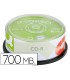 Cd r q connect capacidad 700mb duracion 80min velocidad 52x bote de 25 unidades