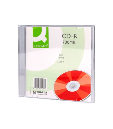 Cd r q connect capacidad 700mb duracion 80min velocidad 52x caja slim