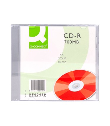 Cd r q connect capacidad 700mb duracion 80min velocidad 52x caja slim