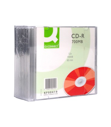 Cd r q connect capacidad 700mb duracion 80min velocidad 52x caja slim