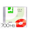 Cd-r q-connect capacidad 700mb duracion 80min velocidad 52x caja slim