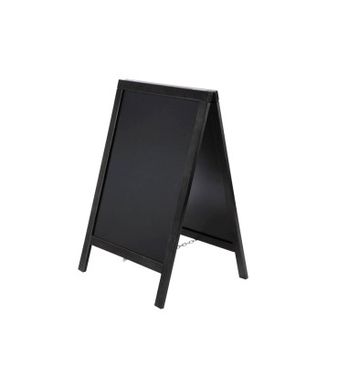 Pizarra negra liderpapel caballete doble cara de madera con superficie para rotuladores tipo tiza 55x85 cm