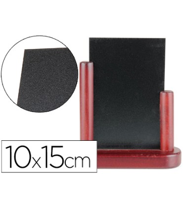 Pizarra negra liderpapel doble cara de madera con superficie para rotuladores tipo tiza 10x15cm