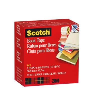 Cinta adhesiva scotch 845 book tape 137 mt x 508 mm