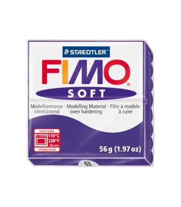 Pasta staedtler fimo soft 57 gr color violeta oscuro