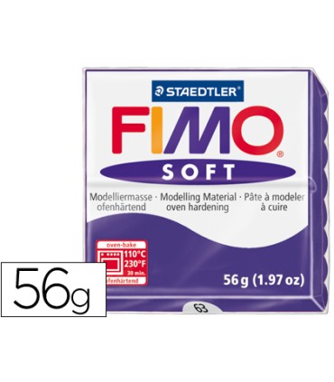 Pasta staedtler fimo soft 57 gr color violeta oscuro