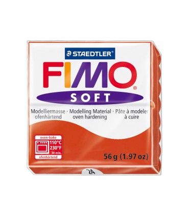 Pasta staedtler fimo soft 57 gr color rojo indian