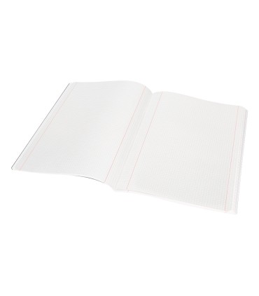 Libreta liderpapel tapa negra a4 80 hojas 60g m2 cuadro 5mm con doble margen
