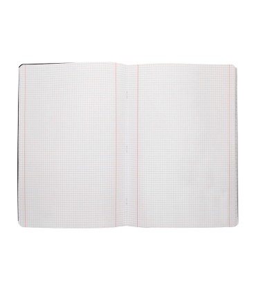 Libreta liderpapel tapa negra a4 80 hojas 60g m2 cuadro 5mm con doble margen