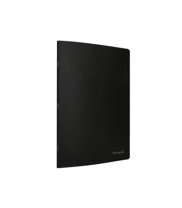 Libreta liderpapel tapa negra a4 80 hojas 60g m2 cuadro 5mm con doble margen