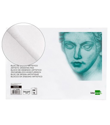 Bloc dibujo liderpapel artistico encolado 594x420mm 246 hojas 120g m2 sin recuadro