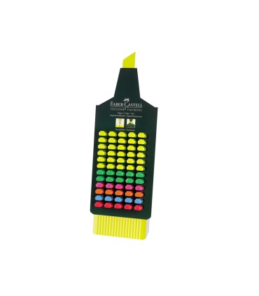 Rotulador faber fluorescente 48 expositor 60 unidades colores surtidos