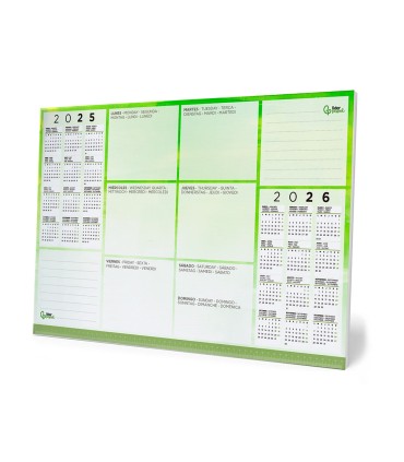 Planning sobremesa semanal liderpapel 40x60 cm 80 gr 60 hojas 2025 2026