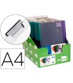 Carpeta liderpapel dossier pinza lateral polipropileno din a4 30 hojas pack de 4 colores surtidos