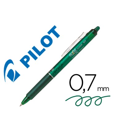 Boligrafo pilot frixion clicker borrable 07 mm color verde