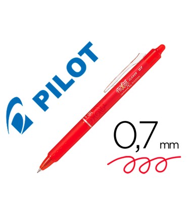 Boligrafo pilot frixion clicker borrable 07 mm color rojo