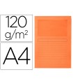 Subcarpeta cartulina q-connect din a4 naranja con ventana transparente 120 g/m2