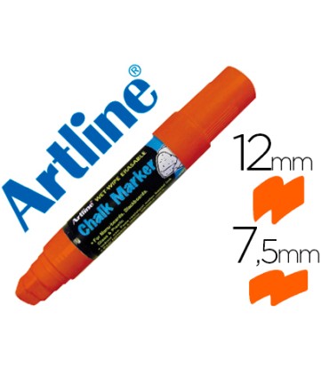 Rotulador artline pizarra verde negra epw 12 mm color naranja