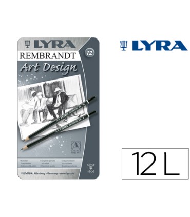 Lapices de grafito lyra rembrand art design caja de 12 graduaciones 6b 5b 4b 3b 2b b hb f h 2h 3h 4h