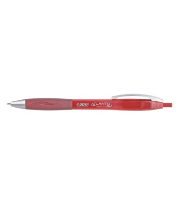 Boligrafo bic atlantis rojo retractil tinta gel punta 1 mm